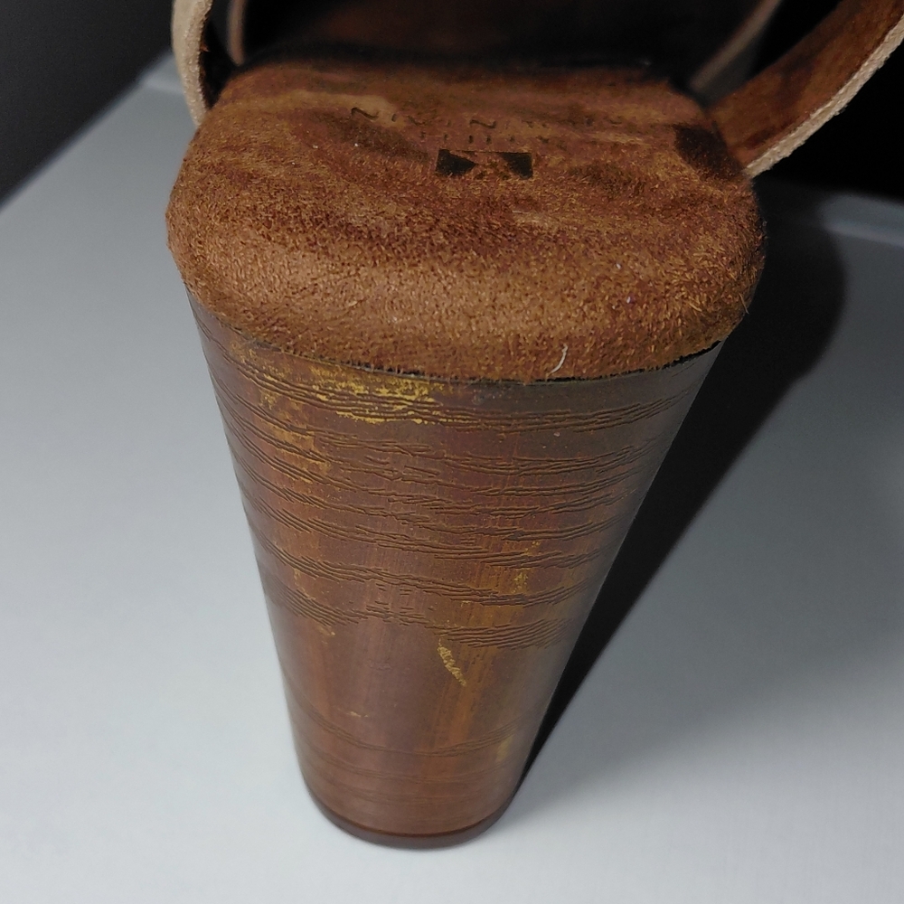 White Mountain Taupe Suede Platform Clog with Ankle Strap - Picture 8 of 16